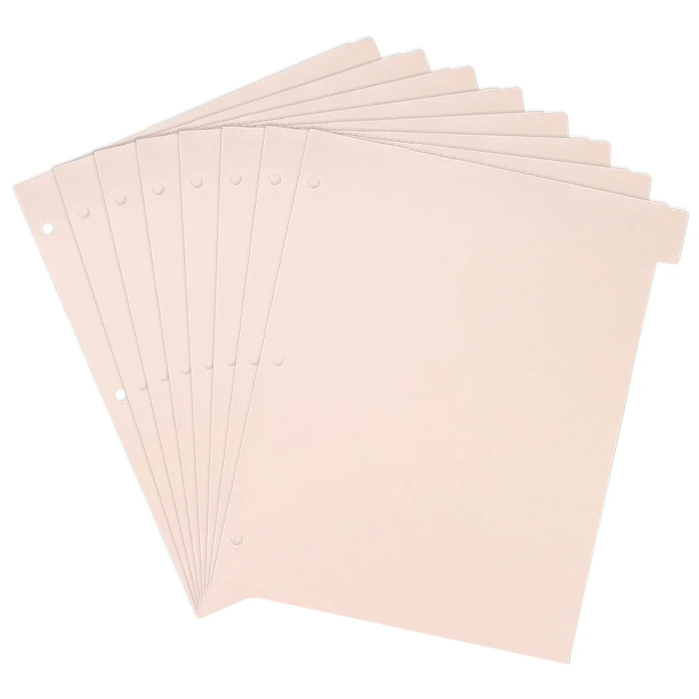 folhas fichario pagina marcador guia divisores para anel manual separador particao rosa pvc 8 01