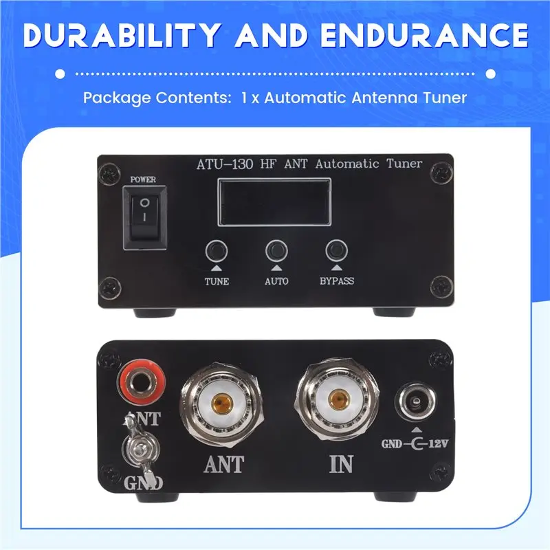 [NEW!】 ATU-130 Micro Shortwave Automatic Antenna Tuner ATU-130 1.8850Mhz 200W Tuner Shortwave Automatic Antenna Tuner