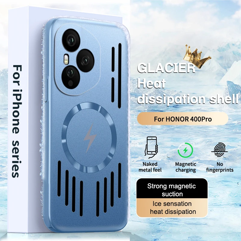 Magsafe magnético de carregamento sem fio ultra fino dissipação de calor à prova de choque caso de telefone para honra 400 x60 x70 magia 6 7 pro lite