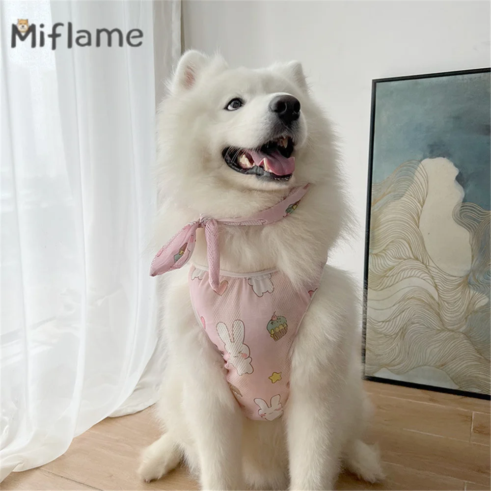 Miflame Big Dog Clothing Summer Thin Golden Retriever Labrador Samoye Border Collie Medium Large Dogs Sun Protection Tank Top