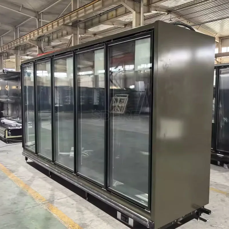 FOODLINE Customized Commercial Glass Door Chiller Upright Freezer Refrigeration Equipment Professional Grade Cooling System