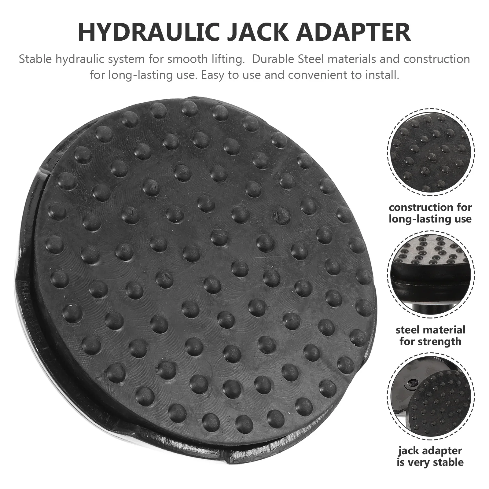 

1Set Hydraulic Jack Adapter Steel Tray Foot Pad Stable Nonslip Steel Jack Lift Support Durable Accessories Foot Pad for Jack,