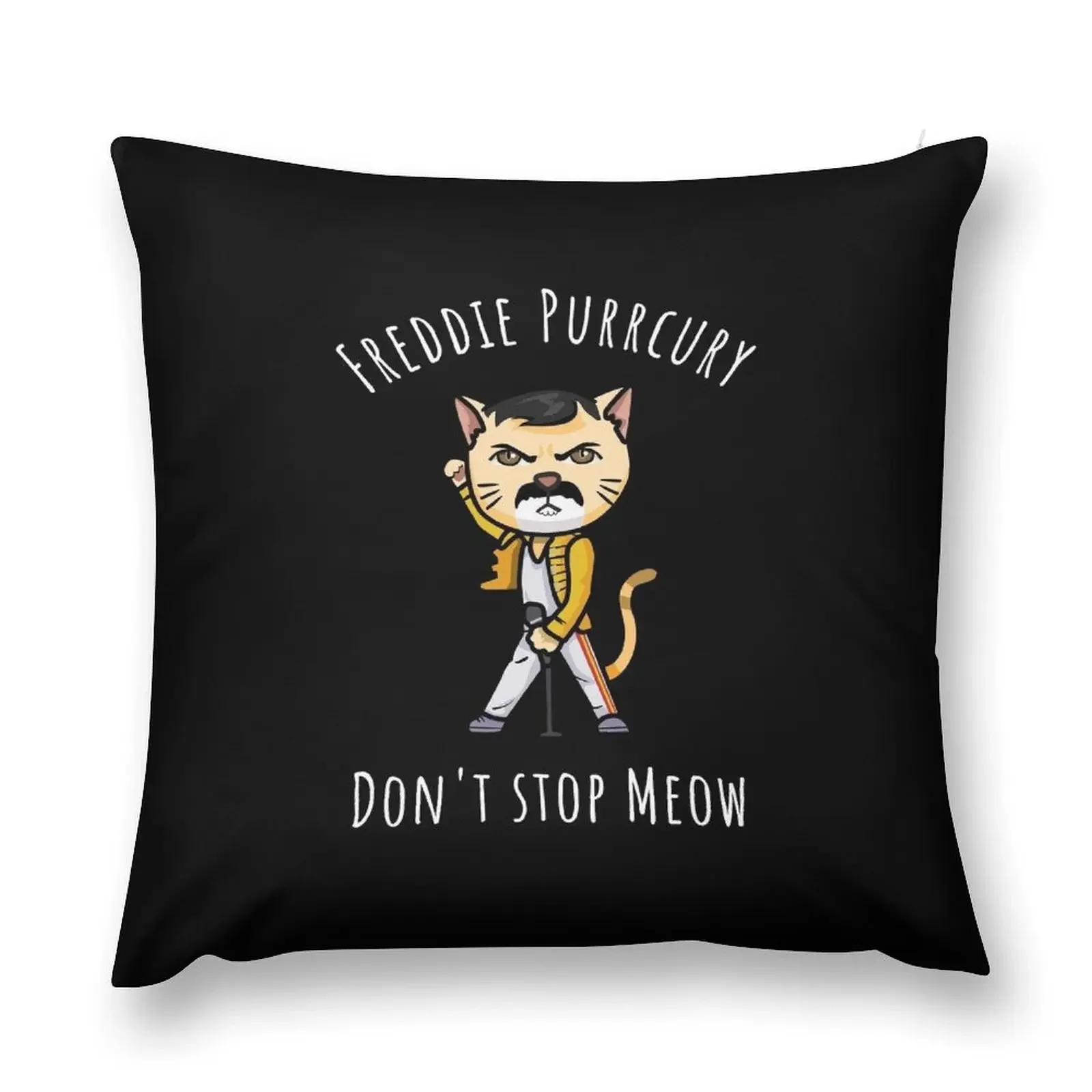 

Don't Stop Meow Freddie purrcury Cat Throw Pillow Decorative pillow case Christmas Pillow Covers