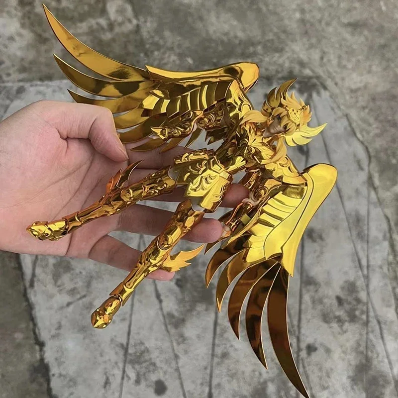 Em estoque modelo st saint seiya estilo ex sog deus shiratori hyoga cygnus armadura de metal articulado colecionável anime figura de ação