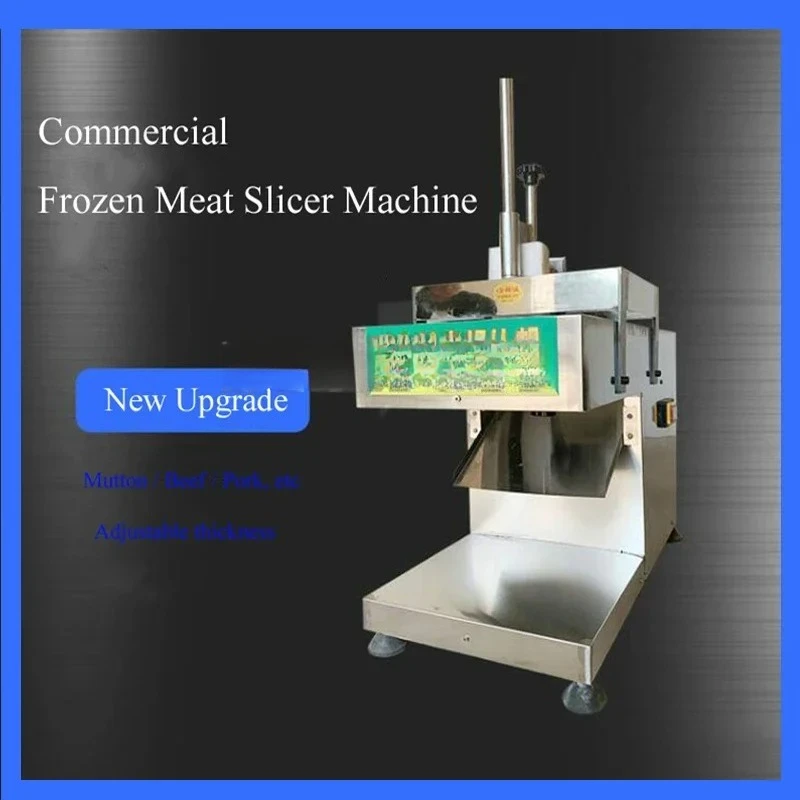 

2025 New Commercial Single Roll Frozen Meat Roll Slicer, Electric Pork Belly And Fat Beef Cutting Machine