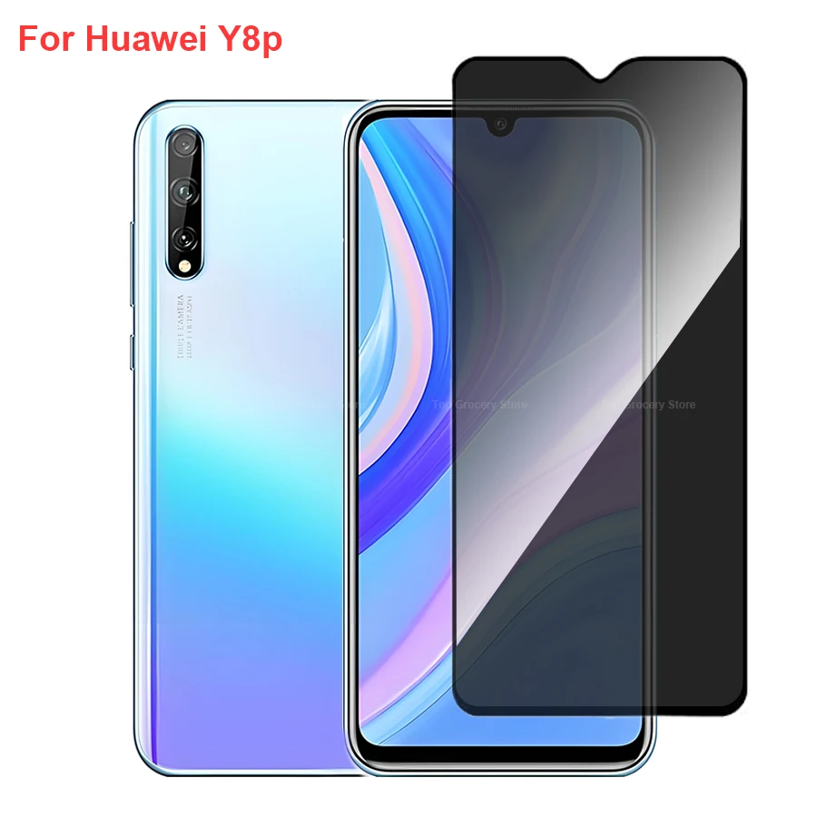 لهواوي Y8p المضادة للتجسس الخصوصية الزجاج المقسى حامي الشاشة متوافق مع HuaweiY8p غطاء كامل شاشة الهاتف فيلم #1