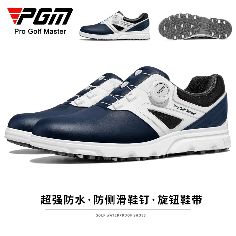 

PGM Golf Shoes Men's Shoes Knobs, Laces, Waterproof Sports Shoes, Anti Sideslip Studs, Golf Shoes