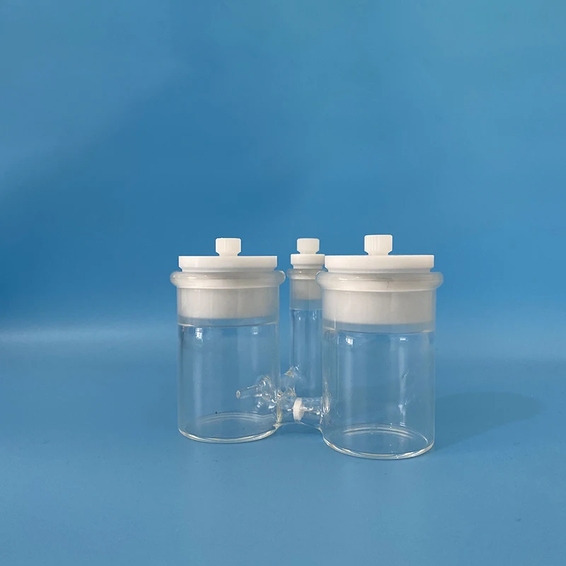 

Three port H-type electrolytic cell 50ml sealed/three electrode non sealed sand core electrolytic cell