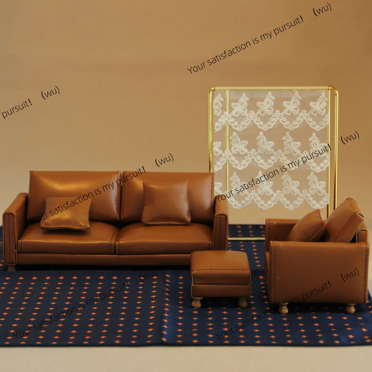 8-12 points OB11 modern style simulation home mini sofa, miniature single double leather sofa