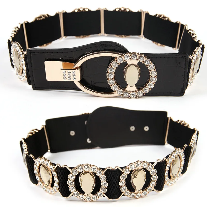 

New ladies elastic waistband handmade rhinestone belt fashion women's accessories, the best wedding party jewelry