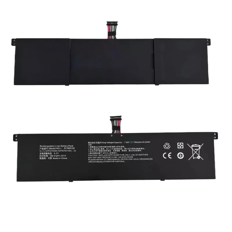 R15B01W New Laptop Battery For Xiaomi Pro 15.6 Series Notebook 7.6V 7900mAh 60.04Wh R15B02W TM1701 171501-AL 171501-AF