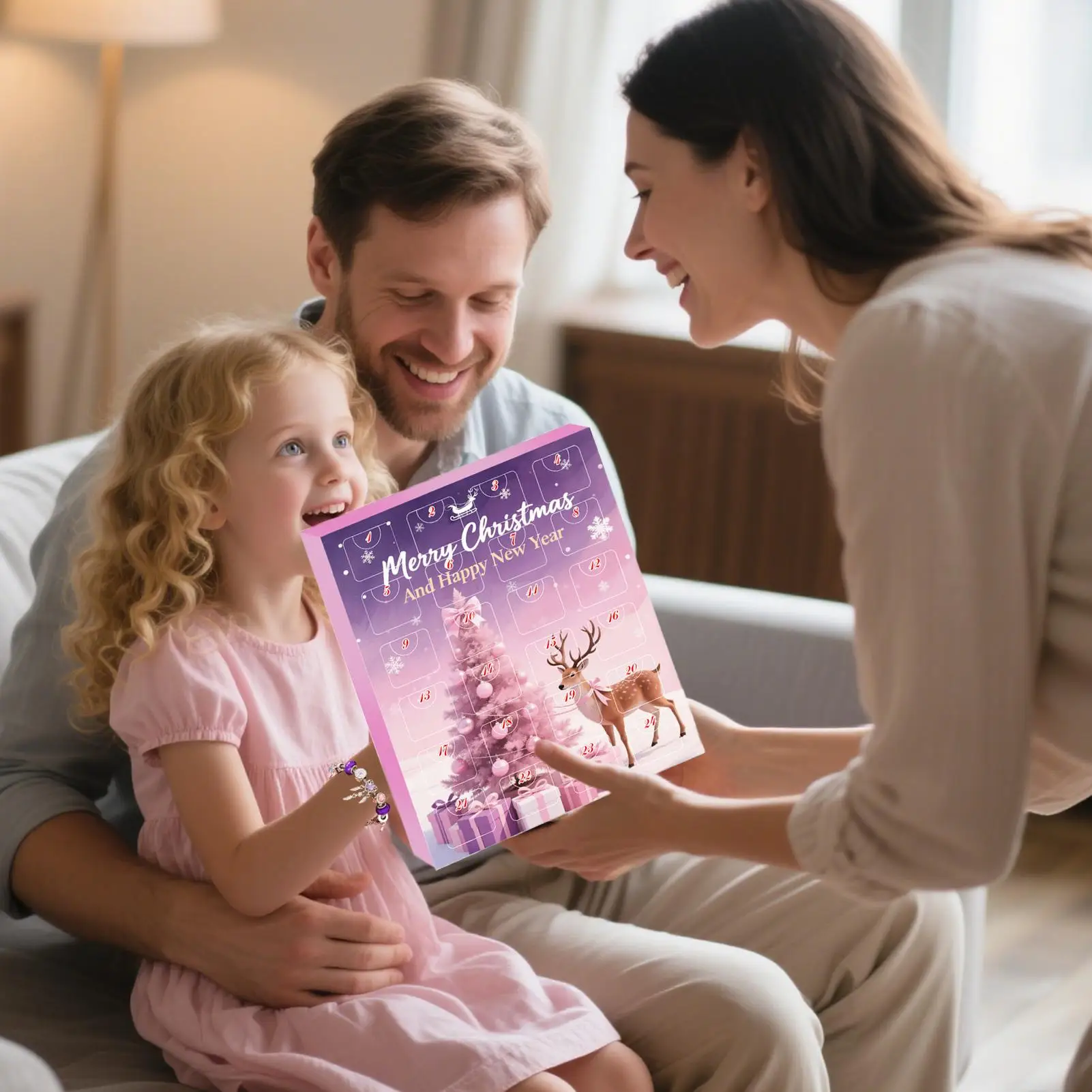 

Рождественский браслет со обратным отсчетом, 24-дневные чулки, сувениры для вечеринок, браслет, набор аксессуаров, комплект для изготовления ювелирных изделий