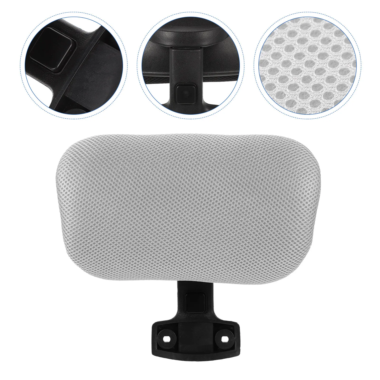 1Set Lift Adjustable Swivel Chair Headrest Premium Memory Foam Head Cushion for Office Computer Chair Neck Pain Relief Support