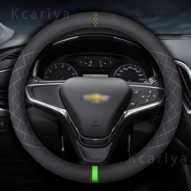 For Chevrolet Cruze Malibu sail spark Captiva Equinox Trax/tracker AVEO Camaro 2016 wheel cover 38cm Fur car steering wheel cove