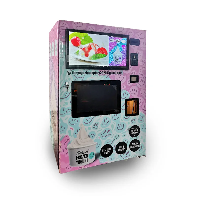 Ice Cream Machine Vending Coin Slot Payment Automatically Soft Ice Cream Self-service