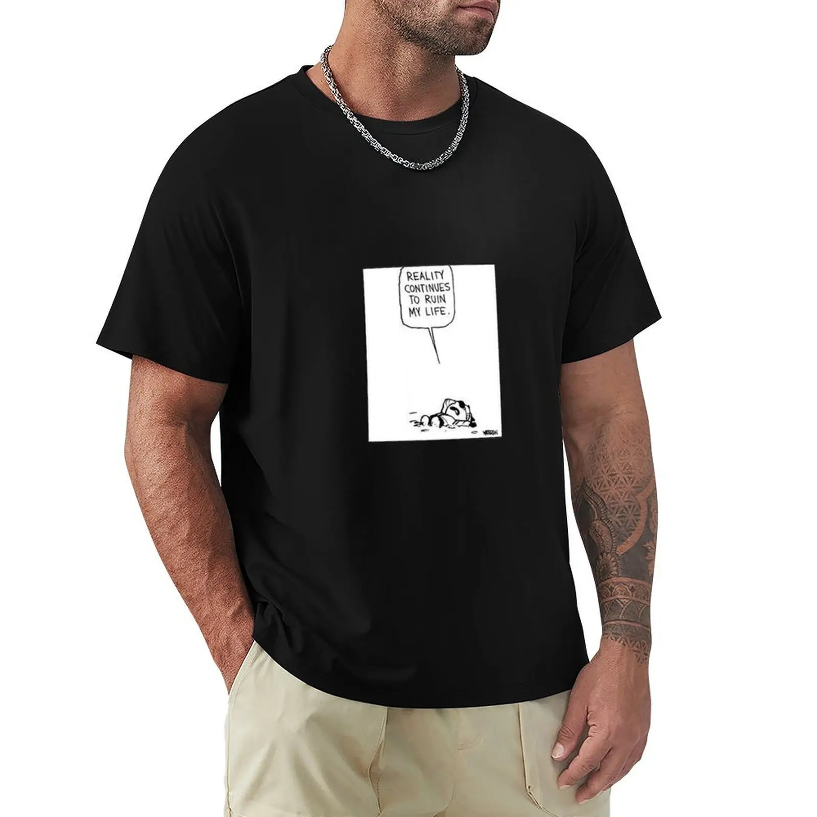 

Calvin and Hobbes T-Shirt plus size tops Man t-shirt Men's t-shirts