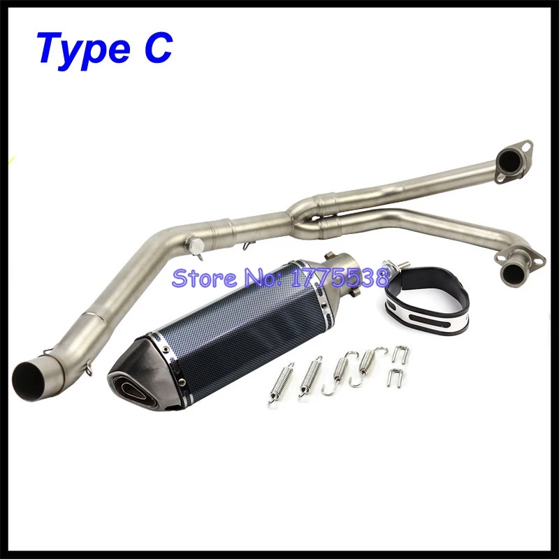 For Yamaha YZF-R3 YZF-R25 MT-03 Full Motorcycle Exhaust System Header with Escape Moto Muffler DB Killer for R3 R25 MT03 Escape