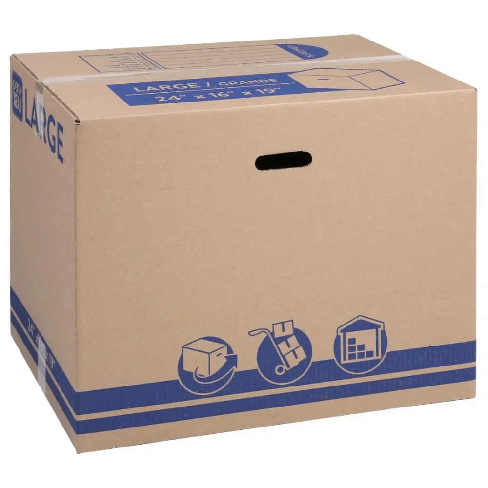 Pen+Gear Large Recycled Moving and Storage Boxes, 24 in. L x 16 in. W x 19 in. H, Kraft, 25 Count