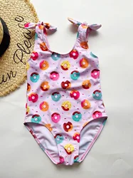 2024 Girls Ruffle Bikini Swimsuit Gradient Leopard Floral Animal Kids Swimwear Children Bikini Rainbow Bathing Set 455