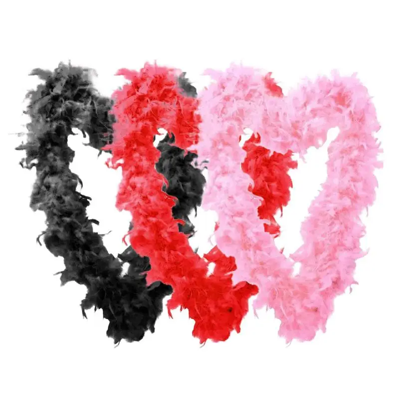 2M Feather Boa Strip Fluffy Feather On Ribbon Craft Costume Fancy Dress DIY Wedding Party Decoration Apparel Sewing Xmas decor