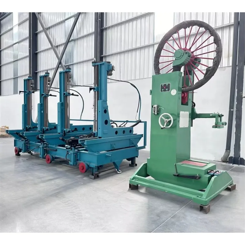 700mm 6000mm Log Cutting Band Saw Industrial Wood Cutting Automatic Log Loading Deck Vertical Bandsaw with Carriage Foundation