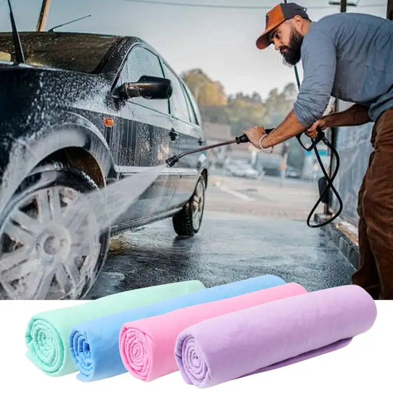 Drying Car Towels Reusable Car Rags Exterior Car Wipes 26x17 Inches Large Cleaning Wipes Washing Rags Car Absorbent Cleaner For