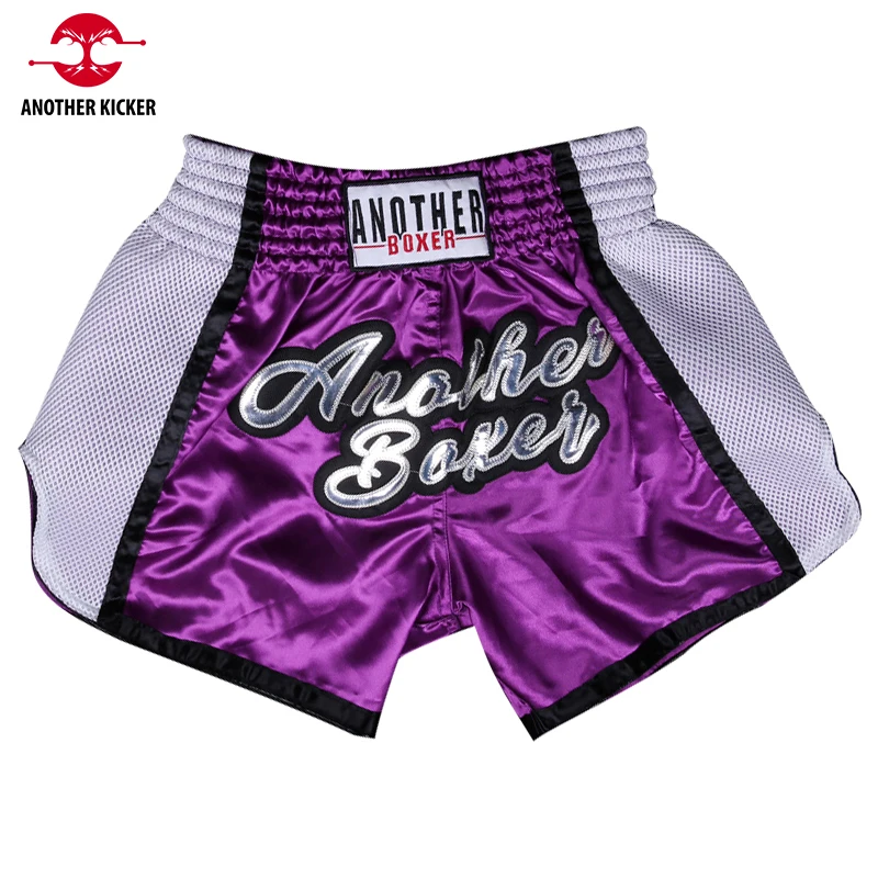 Men\'s Short Muay Thai Women\'s Kickboxing Shorts Satin Children\'s Thai Boxing Shorts Embroidery Breathable Wrestling MMA Clothing