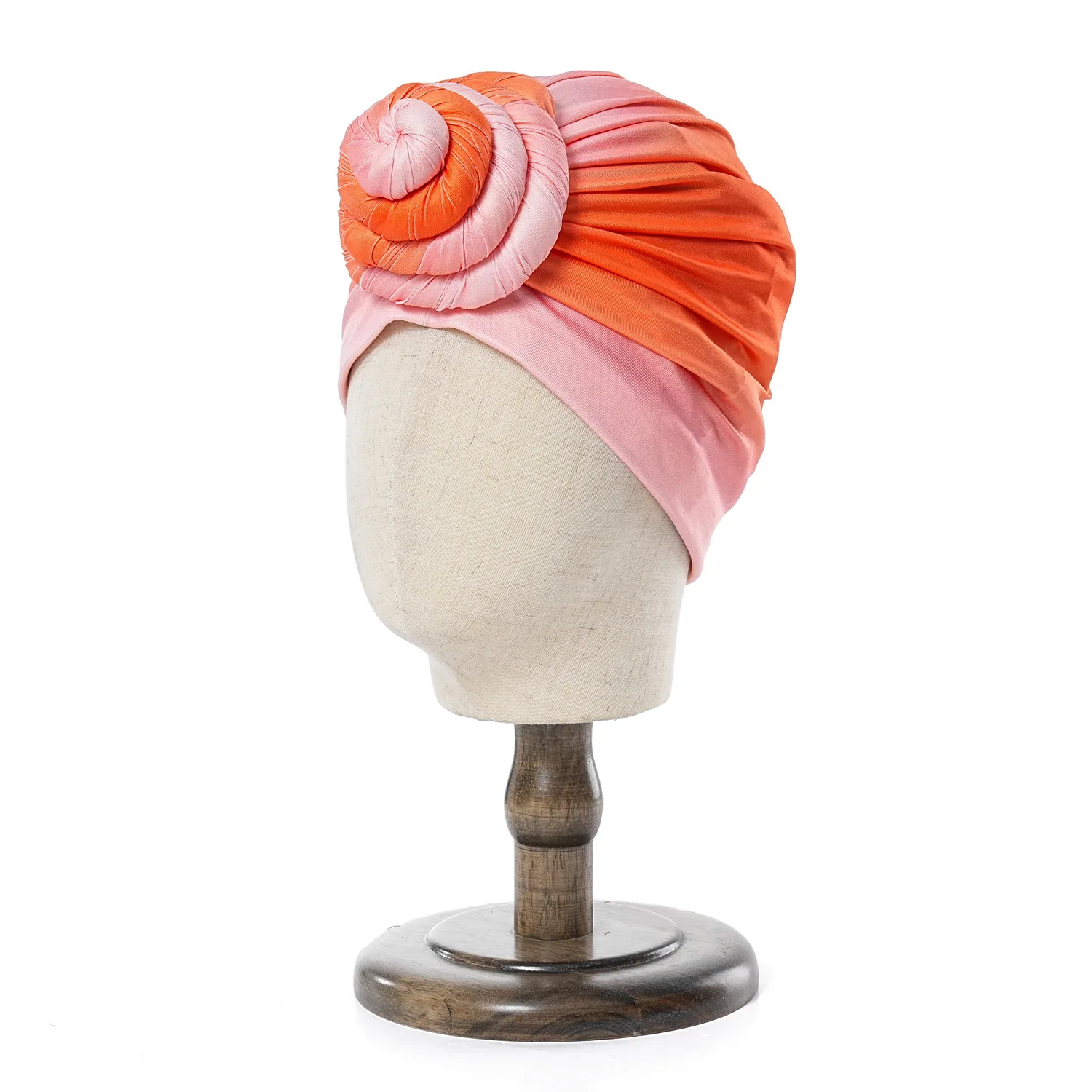 

Muslim Women Twist Knot Turban Indian Hat Hijab Print Head Wrap Beanies Bandana Chemo Cap African Headwear Hair Loss Headscarf