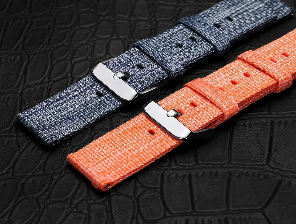 Nylon 18mm 20mm 22mm Watchband for Samsung Galaxy Watch 4 40mm 44mm Classic 42mm 46mm Gear S3 S2 Bracelet Strap For Amazfit Bip