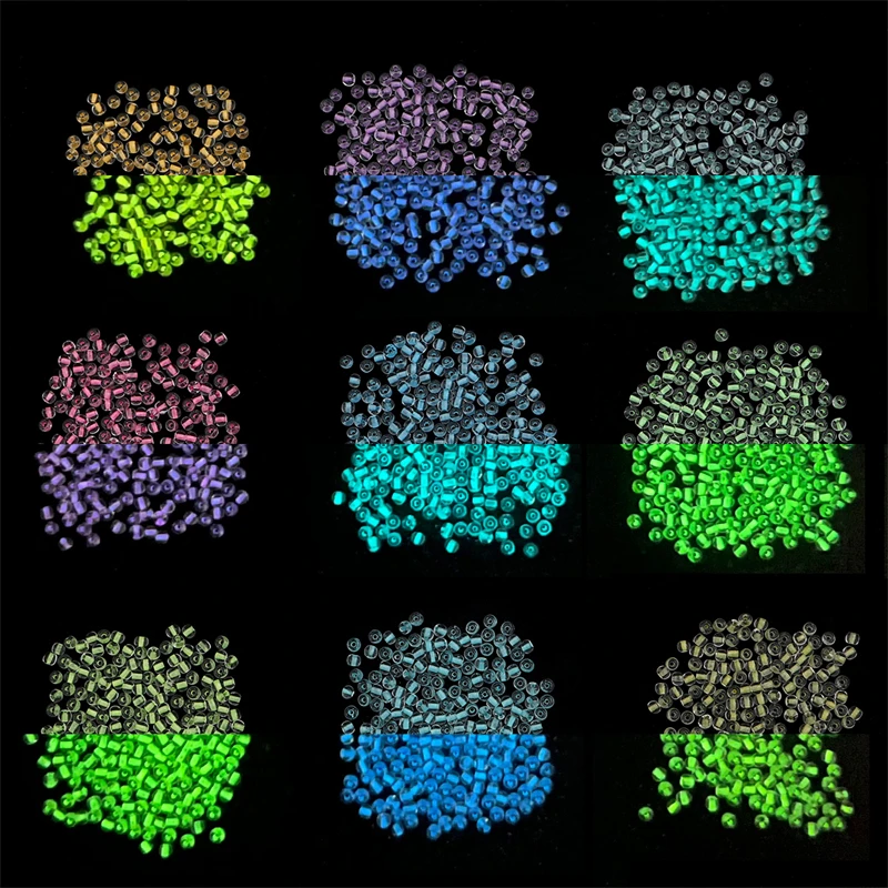 10g  2/3mm Luminous Beads Glow In The Dark Glass Seed Beads For Needle Work DIY Necklace Bracelet Jewelry Making Accessories
