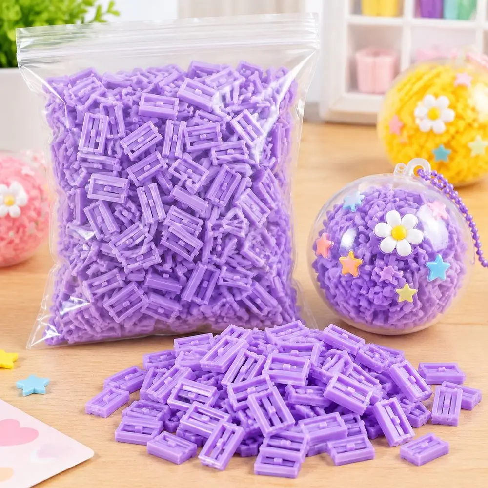Plastic Building Block Particles Assorted Colors DIY Crafts Filler Particles Granules Handmade Crafts Mixed Material