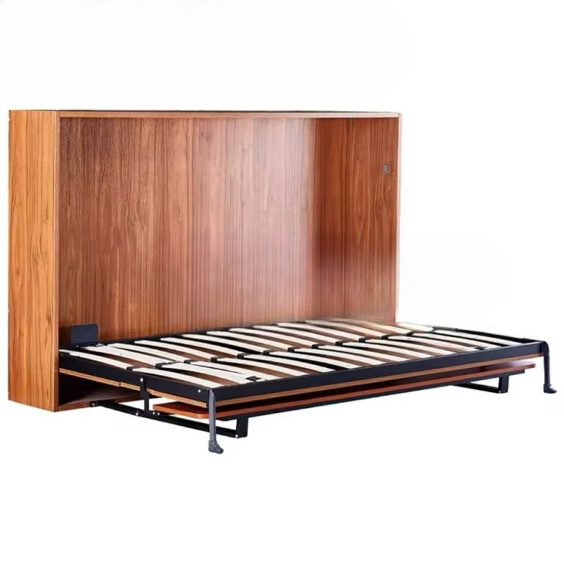 Folding forward rollover hidden with desk wall bed multifunctional hardware desk invisible bed