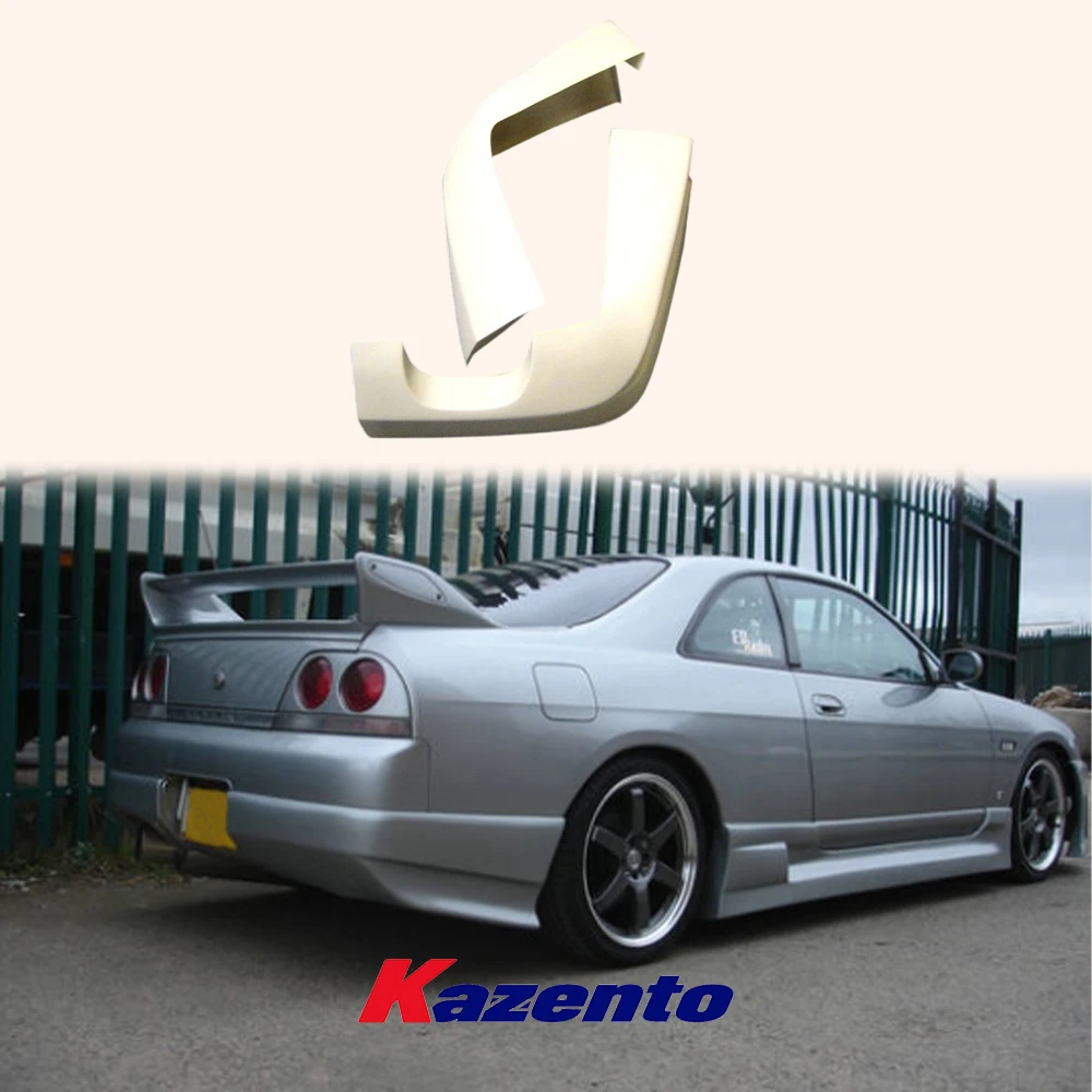 For Nissan Skyline R33 GTST JUN Fiberglass FRP Unpaint Rear Bumper Spats 2pcs