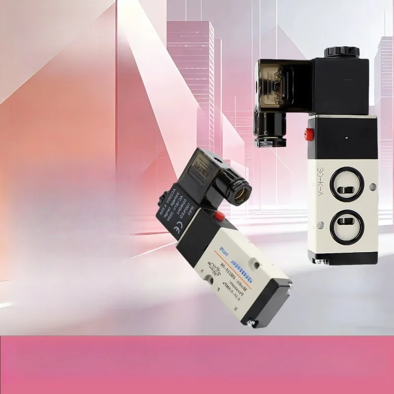 4M Series Pneumatic Solenoid Valve 4M110‑06 4M210‑08 4M310‑08 4M310‑10 5/2 Way Air Directional Control Valve AC220V DC24V