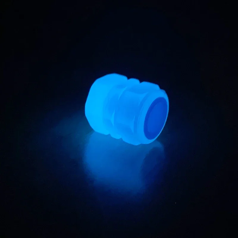 Mini Luminous Car Tire Valve Caps Fluorescent Blue Night Glowing Tire Valve Caps for Car Motorcycle Car Accessories 4/8/16/20pcs