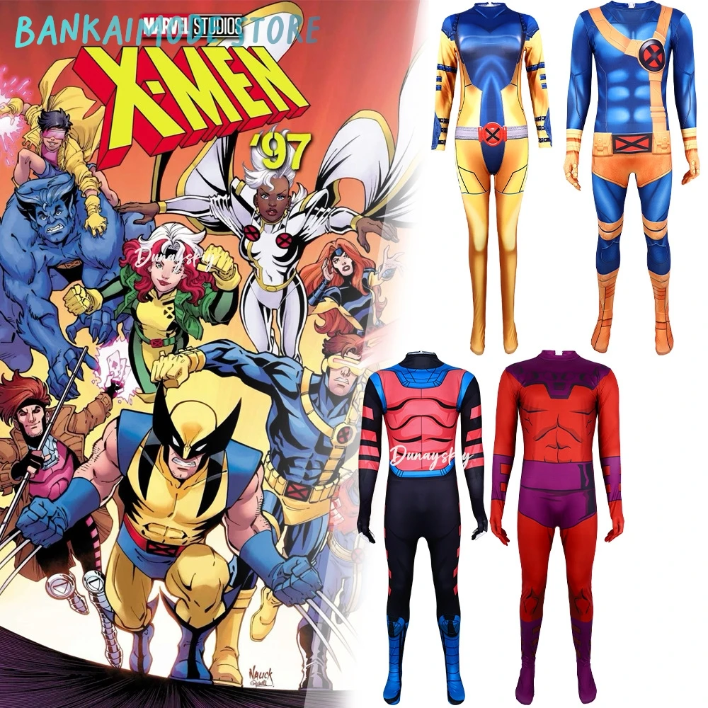 Autunno Cosplay Fuori Gambit Remy Etienne LeBeau Cosplay Tuta XMEN 97 Costume Zentai Suit Supereroe Halloween Tuta