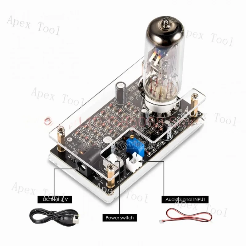 Tubo electrónico de bajo voltaje EM80/EM81/EM84/6E1/6E2, placa controladora de tubo de ojo de gato, indicador de nivel de Audio, medidor UV