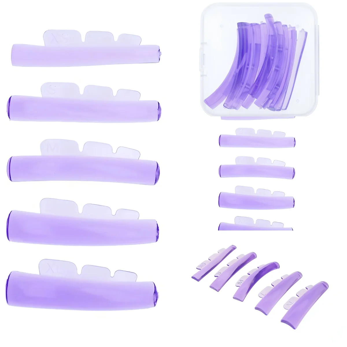 New 5 Pairs Pink Eyelash Extension Silicone Pads Shell Crown Shape Lash Lift Perm Pad Self-adhesive  squid foot Grafting Lashes