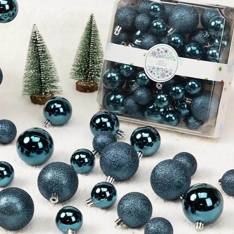 44Pcs Christmas Balls Ornaments for Xmas Christmas Tree Pendant Decorations Hanging Ball for Holiday Wedding Party Supplies