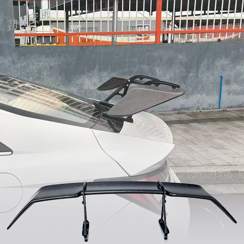 For 2022-2024 Hyundai Elantra STI Style Real Carbon Fiber Rear Spoiler, Car Exterior Modification Accessories