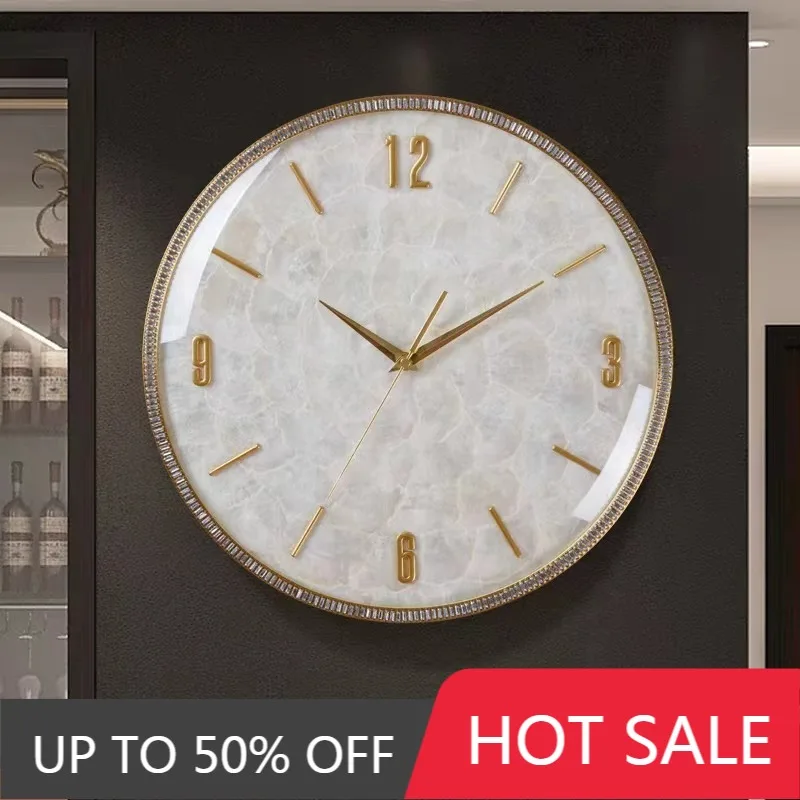Shell Wall Clock Modern Brass Wall Watch Minimalist Luxury Aesthetic Large Clocks Silent Elegant Decorative Living Room Watches