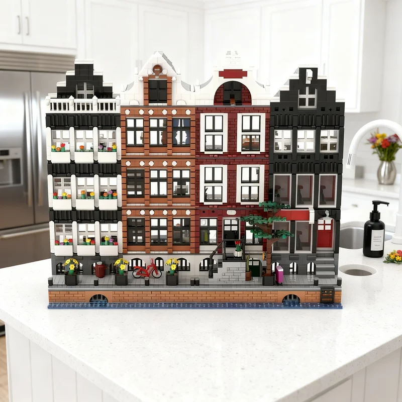 

10394pcs MOC Amsterdam Modular Streetscape Model Building Blocks Toy Gift Creative Display Collectible Desk Premium Adult Kids