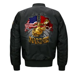 New Military Jacket Marines Men's Bomber Jacket Spring Man Outerwear Ma-1 Aviator Pilot Air Bomber Jackes Oversize S-7XL 8XL