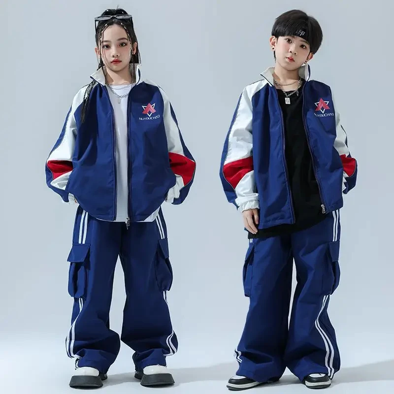 

★Halloween Cosplay Costume Cool Hip Hop Clothing Navy Blue Zip Up Windbreaker Jacket Coat Top Casua♥ All corners of the country