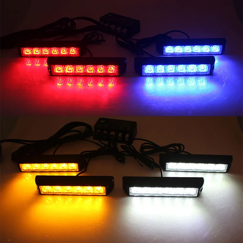 4in1 24LEDs explosion-proof flashing light, car grille warning light, 4 * 6LEDs strobe light, high brightness grille light