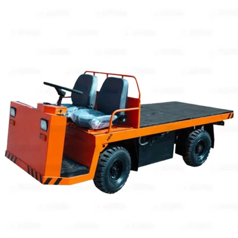 Paved road cargo transfer steering wheel pneumatic tire passenger seat electric freight trolley