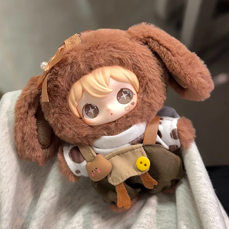 Für Shyshy Puppenkleidung, bezauberndes Overall-Set mit Lätzchen, kompatibel mit Shiny World Series Baumwoll-Puppen-Outfits und Accessoires