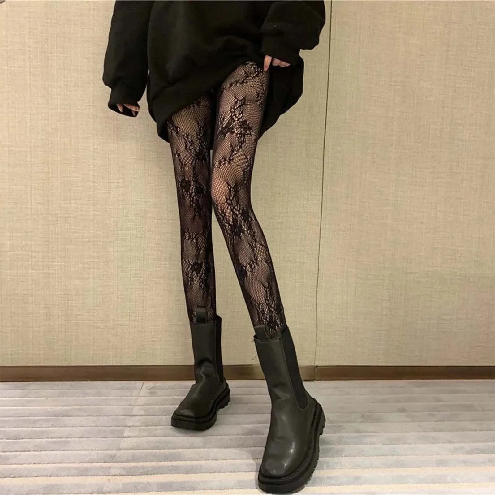 Design Tights For Women Sheer White Pantyhose Summer Light Snag Fishnet Tights With Hollow Out Fleeced Tights For Women Wear