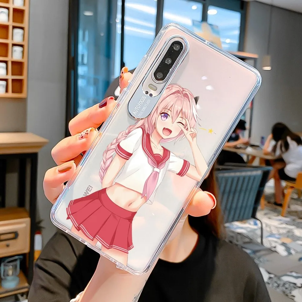 Astolfo Anime Girl Phone Case for Samsung A12 21 30 31 51 52 70 71 for Redmi8 9 10 for Honor10 70 50 Clear Case