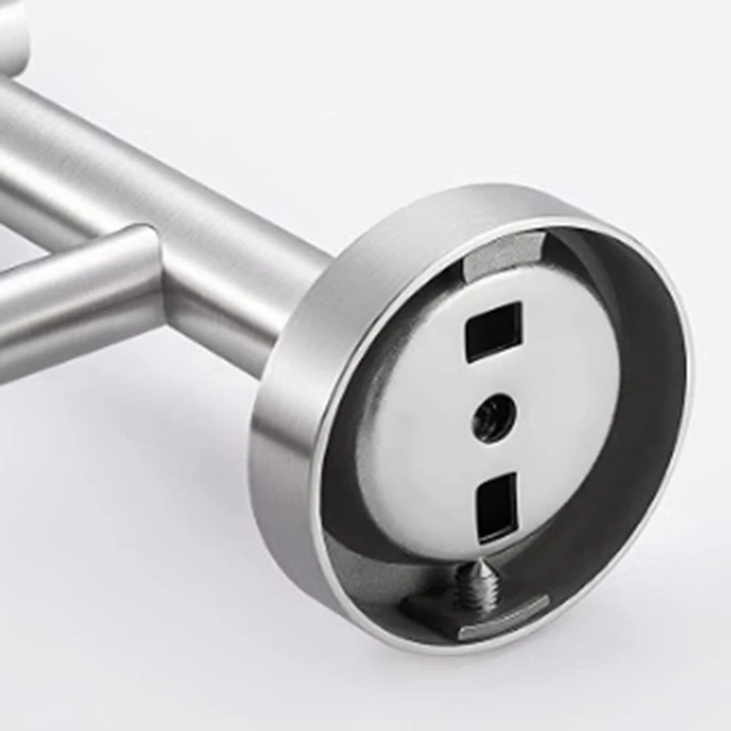 Double Towel Bar Full Copper Towel Rack Chrome Plating Bathroom Kitchen Towel Holder Rod Rustproof Wall Mount Brushed